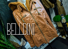 Load image into Gallery viewer, Belldini Caramel Pu Faux Leather Fall Hoodie Jacket XL
