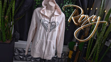 Load image into Gallery viewer, Pastel Baby Pink Roxy Zip Up Hoodie Sweater XL
