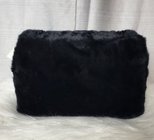 Load image into Gallery viewer, Nicole Miller Black Faux Fur Shoulder Purse
