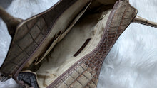 Load image into Gallery viewer, Sondra Roberts Brown Crocodile Alligator Leather Handbag Purse
