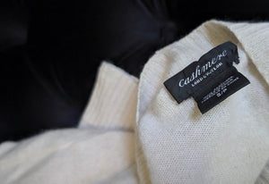 Lord & Taylor Ivory Cashmere Cardigan SM