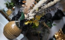 Load image into Gallery viewer, Asian Kanji Pottery Vase w/Artificial Pampas &amp; Flower Arrangement
