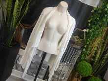 Load image into Gallery viewer, Maddison Ivory White Sheer Linen Cardigan XL
