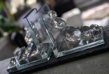 Load image into Gallery viewer, Glass Faceted Diamond Waterfall Book Ends 2pcs
