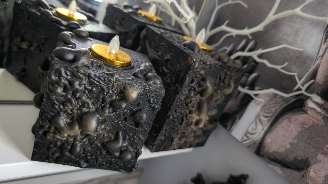 Gothic Cube Candle Holders (approx 3