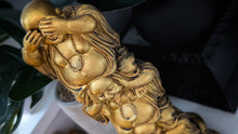 Load image into Gallery viewer, Gold &quot;Hear, See, Speak No Evil&quot; Buddha Statue
