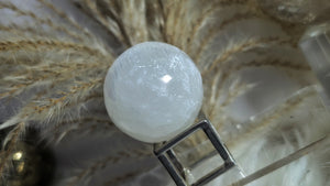 1.5" Selenite Crystal Sphere with Stand