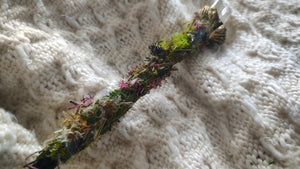 Amethyst & Quartz Crystal Moss Magical Witch Wizard Wand