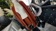 Load image into Gallery viewer, Hooked Up Pumpkin Orange Fall Fashion Cardigan MD
