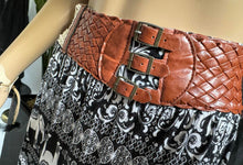 Load image into Gallery viewer, Crochet Elephant Print Skirt w/Pleather Belt MD
