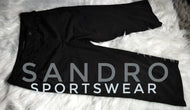 Sandro Sportswear Black Capri Trouser Pants sz10