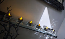 Load image into Gallery viewer, Crystal Candle Holder w/Black Glitter Tealites
