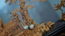 Load image into Gallery viewer, Vintage Handmade Asian Cork &amp; Crane Art 3pcs

