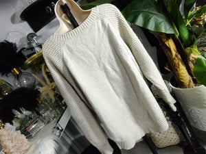 Rue+ Beige Pullover Laced Bust Sweater 4X