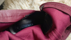 Camden Burgundy Velour Over Knee Boots sz7.5