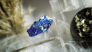 Azurite & Malachite Mineral Crystal Clusters 3pcs