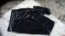 Load image into Gallery viewer, Lily Morgan Dark Grey Crushed Velour Leggings LG NWT
