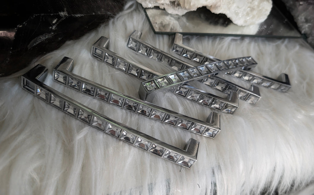 Rhinestone Crystal Bling Handles X5