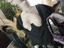 Load image into Gallery viewer, Pretty Little Thing Black Cross Over Bustier Halter Top sz14
