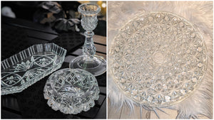 Glass Vintage Antique Decorative Lot 4pcs