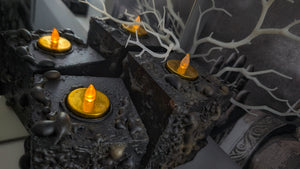 Gothic Cube Candle Holders (approx 3"-4")