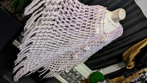 Lavender Purple Mesh Knit Poncho Shawl O/S