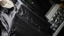 Load image into Gallery viewer, Fred David Black Silky Satin Blouse LG
