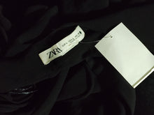 Load image into Gallery viewer, Zara Black Strappy Low Back Sheer Halter Top LG NWT
