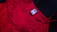 Load image into Gallery viewer, Bright Red Lace Knit Hi Low Dress 3XL
