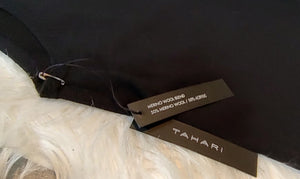 TAHARI Long Black Merino Wool Vest MD-LG NEW