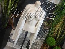 Load image into Gallery viewer, Maddison Ivory White Sheer Linen Cardigan XL
