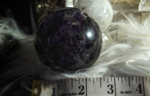 2.5" Dream Amethyst Crystal Sphere on Base