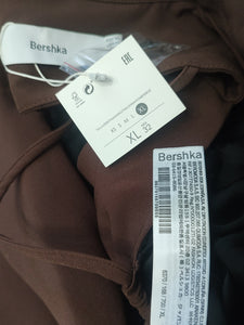 Bershka Brown Open Back Strappy Crop Blazer XL NWT