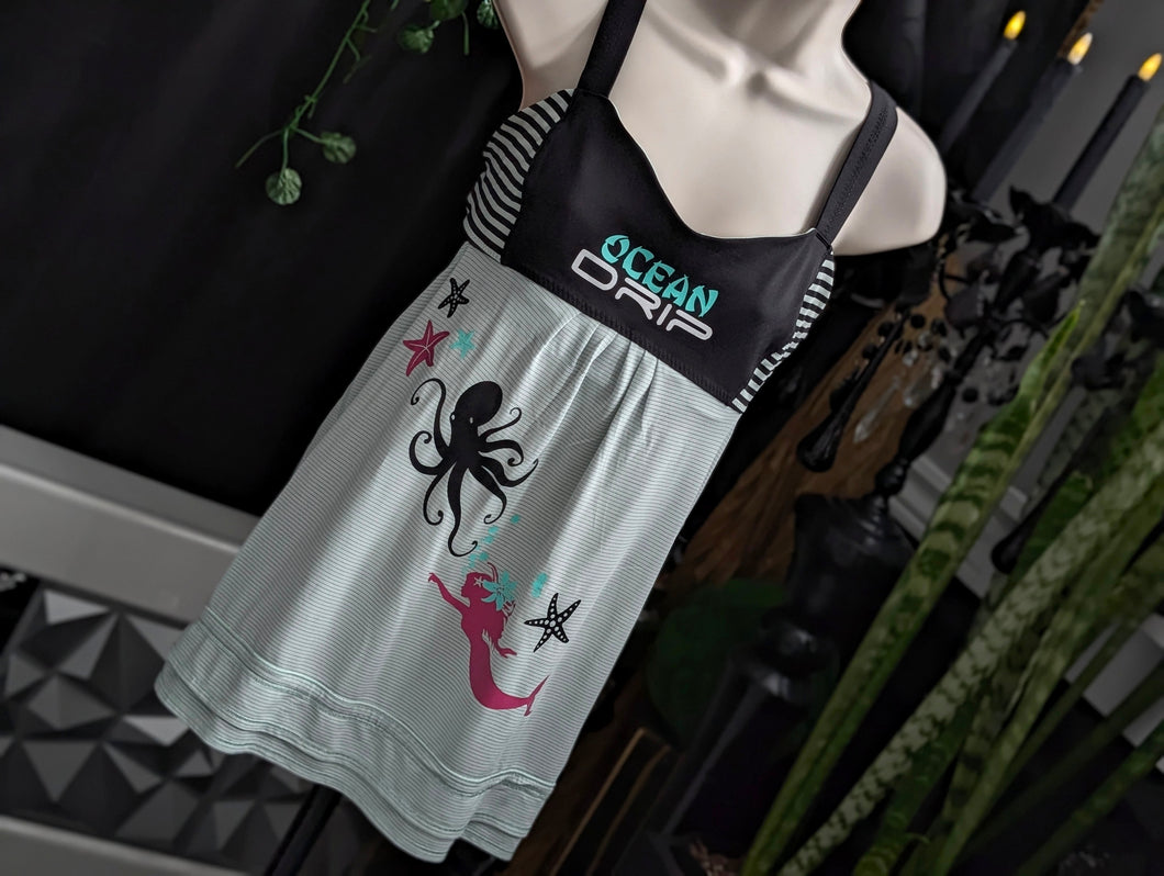 Ocean Drip Octopus Mermaid Athletic Tank Top SM