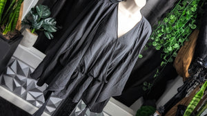 Monroe & Main Black Kimono Wrap Blouse XL