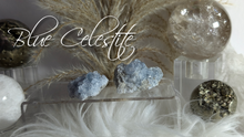 Load image into Gallery viewer, Blue Celestite Quartz Crystal Clusters 2pcs
