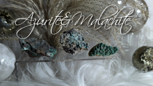 Load image into Gallery viewer, Azurite &amp; Malachite Mineral Crystal Clusters 3pcs
