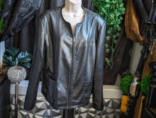 Load image into Gallery viewer, Tres You Black Sleek &amp; Slimming Pu Leather Jacket XL
