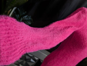 Jessica Simpson Hot Pink Fuzzy Knit Sweater Dress XXS