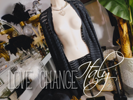 Love Change Italy Black Mesh Cardigan Sweater XL-XXL