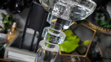 Load image into Gallery viewer, Tall Crystal Candle Holder &amp; Mini Gold Triangular Terrarium
