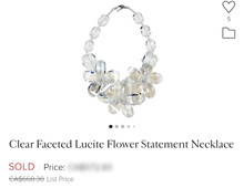 Load image into Gallery viewer, Smoked Glass Faceted Chunky Flower Necklace
