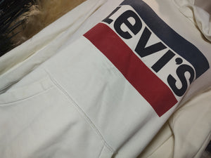 Levi's Women Ivory White Graphic Logo Hoodie XS