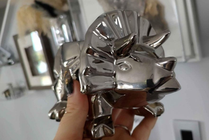 Mirror Glass Triceratops Dinosaur Candle Holder