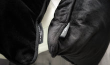 Load image into Gallery viewer, Tahari Black Velour Decor Pillows x2

