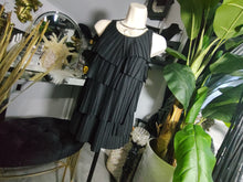 Load image into Gallery viewer, Banana Republic Black Layered Ruffle Tunic Tank Top SM
