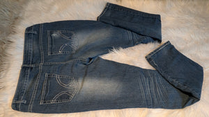 Vintage G21 Blingy Metal Accent Frayed Skinny Jeans sz15