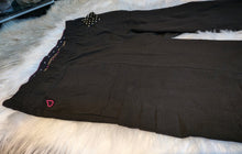 Load image into Gallery viewer, Heartsoul Black &amp; Pink Scrubs Pants LG NWT
