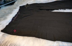 Heartsoul Black & Pink Scrubs Pants LG NWT