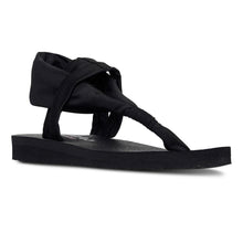 Load image into Gallery viewer, Sketchers Black &quot;Meditation&quot; Yoga Foam Slingback Sandals sz6
